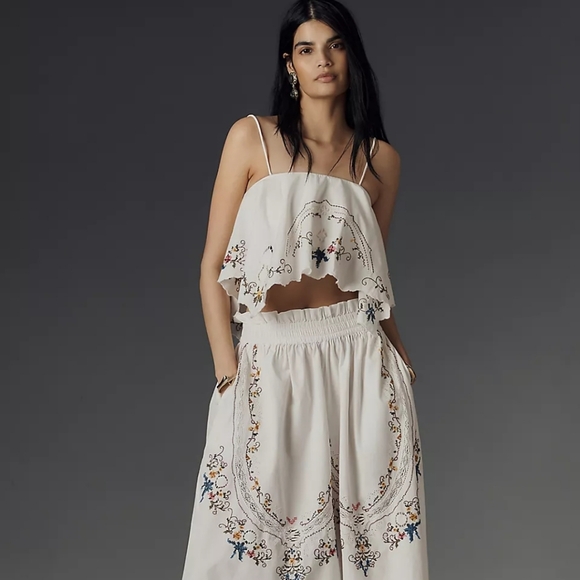 Anthropologie Hanky Crop Cutwork Tank - Picture 7 of 7